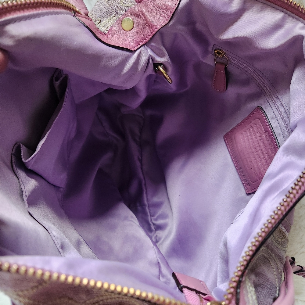 Coach Ali Patchwork Pieced Hobo Bag Y2K Purple - Picture 6 of 16
